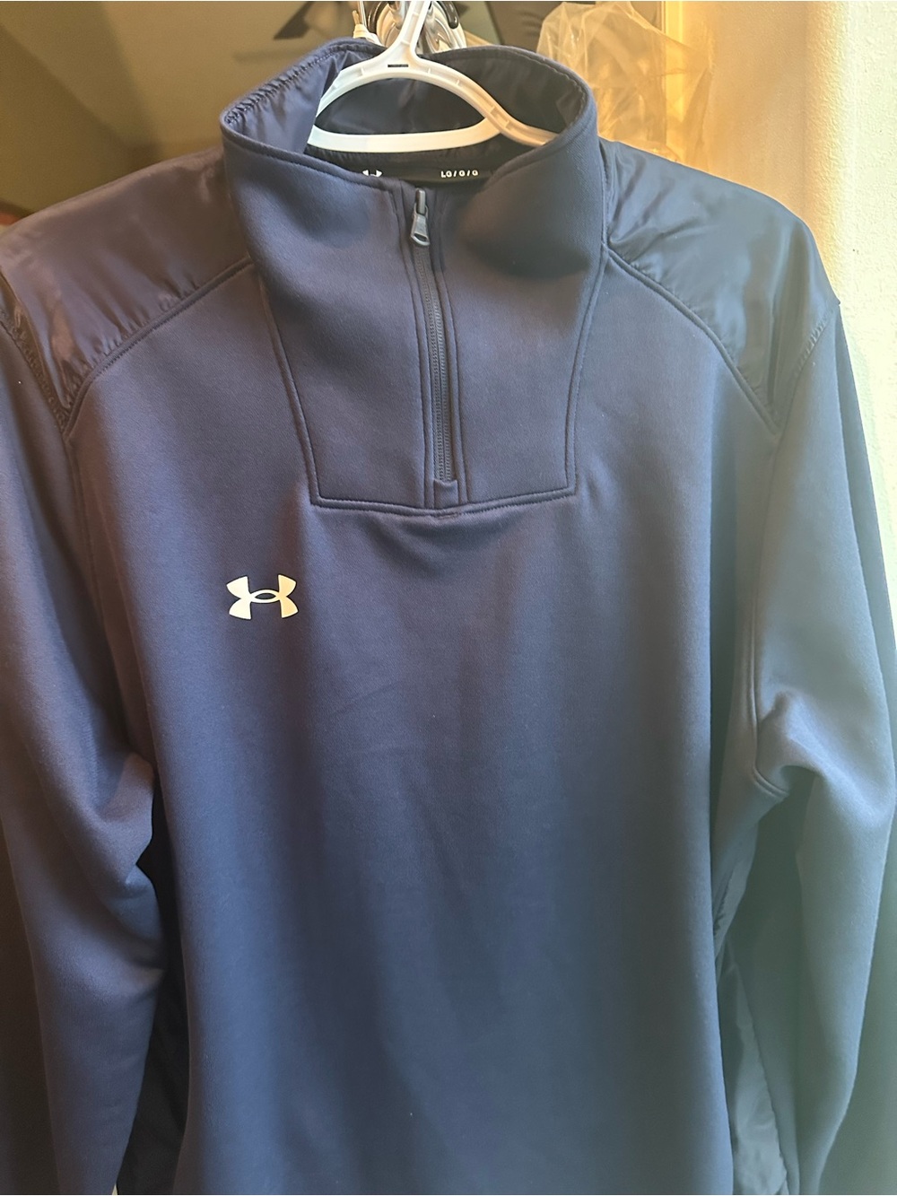 Under Armour Men's UA Command Quarter-Zip Pullover Navy Blue - Picture 4 of 10